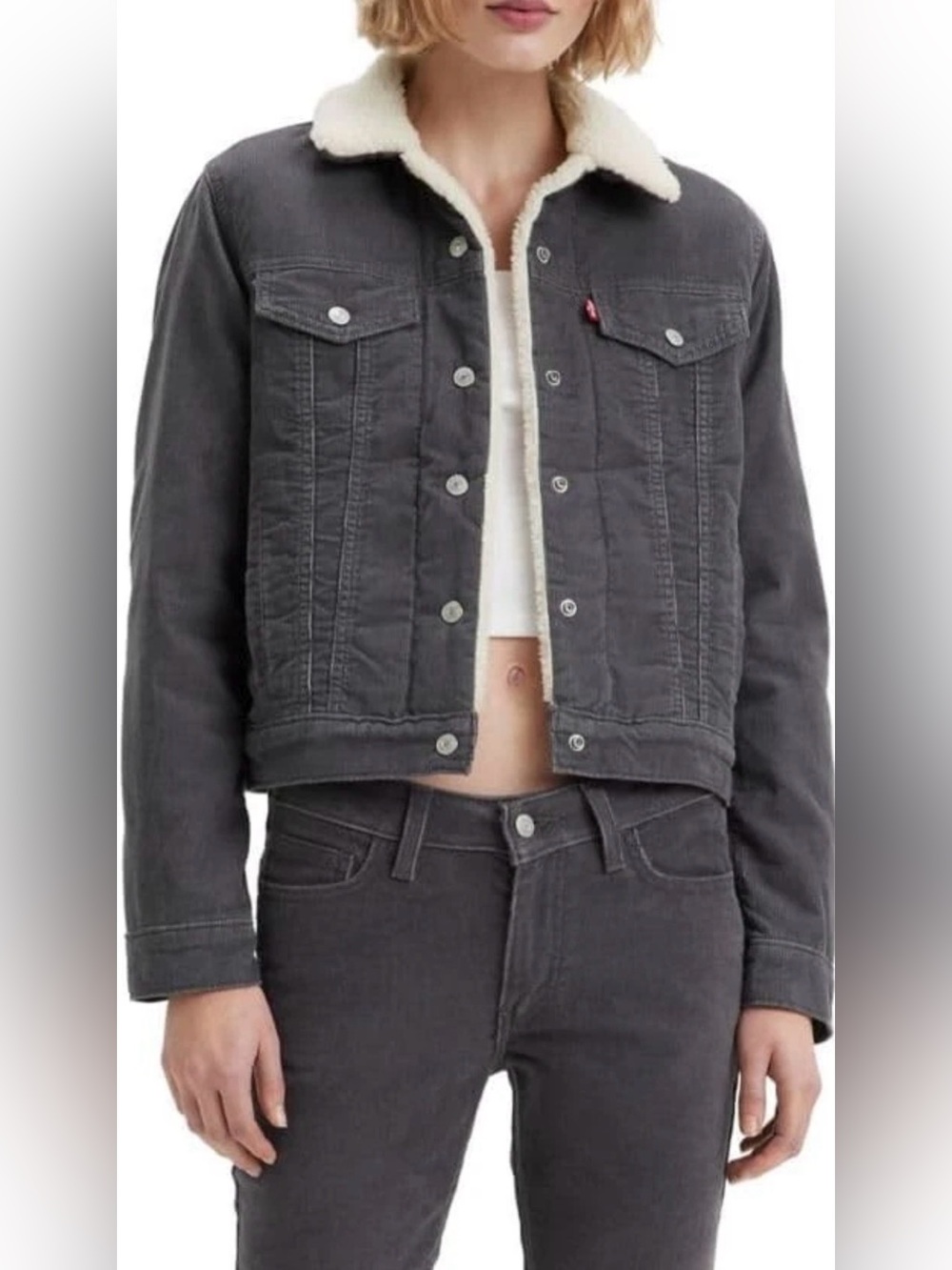 Levi's Sherpa-Lined Corduroy Trucker Jacket